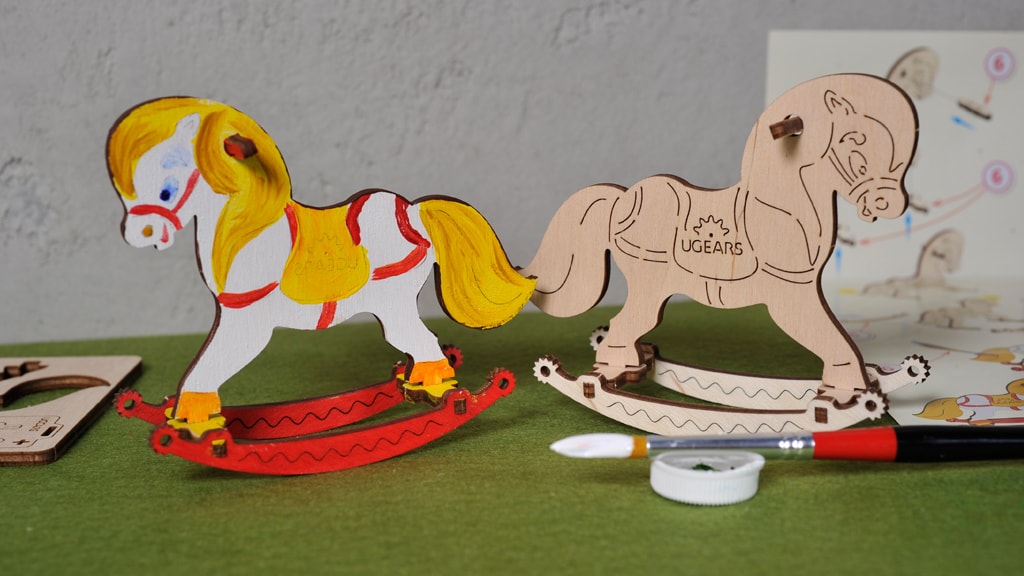 3D coloring model «Horse Swing»