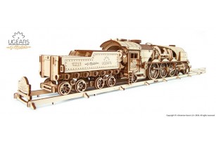 V-Express Steam Train with Tender Mechanical Model Kit UGR70058