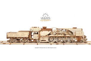 V-Express Steam Train with Tender Mechanical Model Kit UGR70058